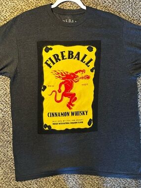 Fireball Cinnamon Whisky Graphic Tee - Charcoal